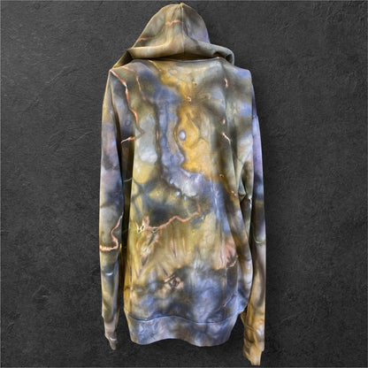 Earthy Geode Design Unisex Size Large Full Zip Hoodie