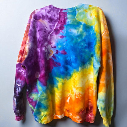 Rainbow Geode Design  Hanes Ultimate Cotton Crewneck Unisex Size Large