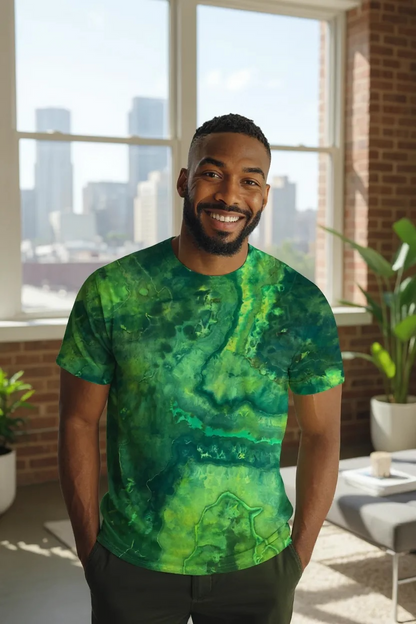 Geode Design Shades of Green Unisex  2 XL T-Shirt