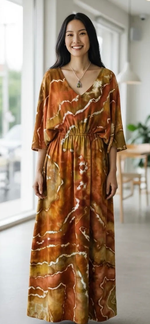 Geode Design Fall Inspired Mira Caftan Size L/XL