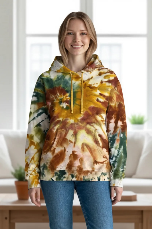 Spiral Design Fall Inspired Unisex Hoodie Size Small