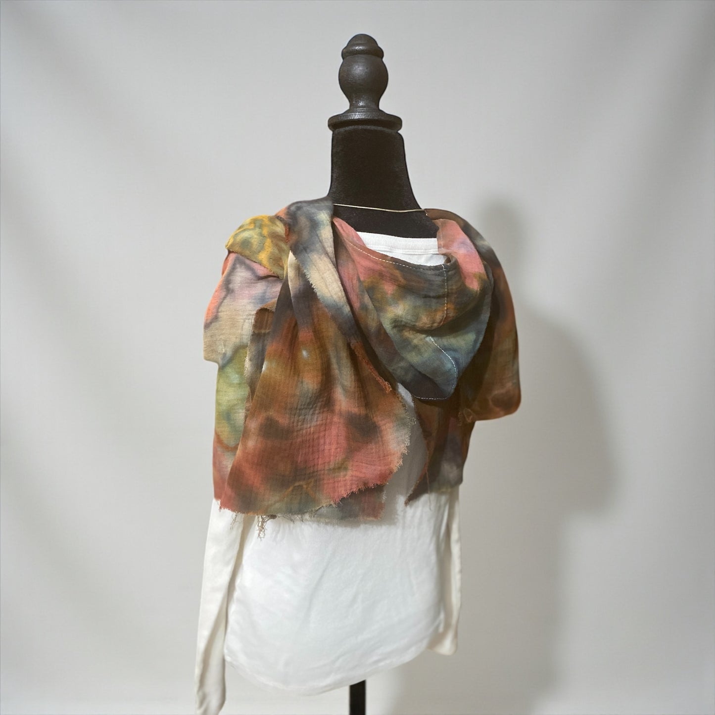 Geode Design on Shawl for Women Men Wasteland Punk Style Poncho w/ Hood