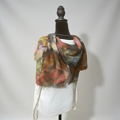 Geode Design on Shawl for Women Men Wasteland Punk Style Poncho w/ Hood