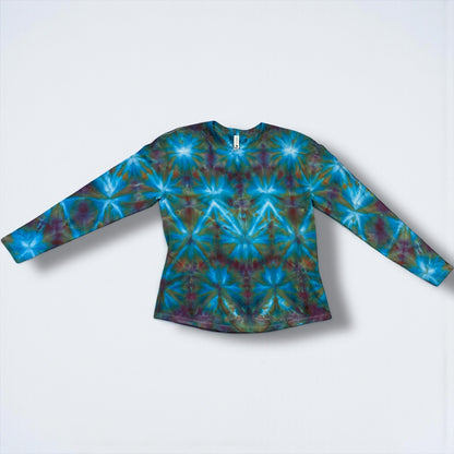Shibori Design Unisex Long Sleeve 100% Cotton Size Large
