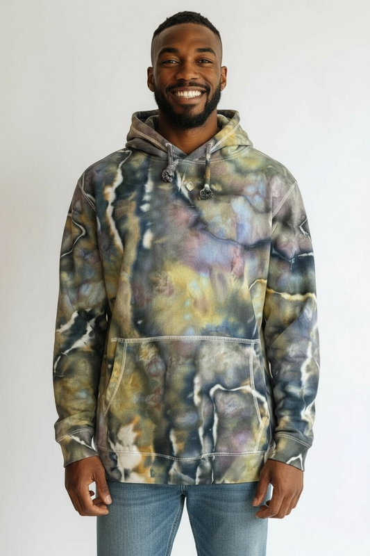Geode Design on a French Terry Pullover Hoodie Size Large