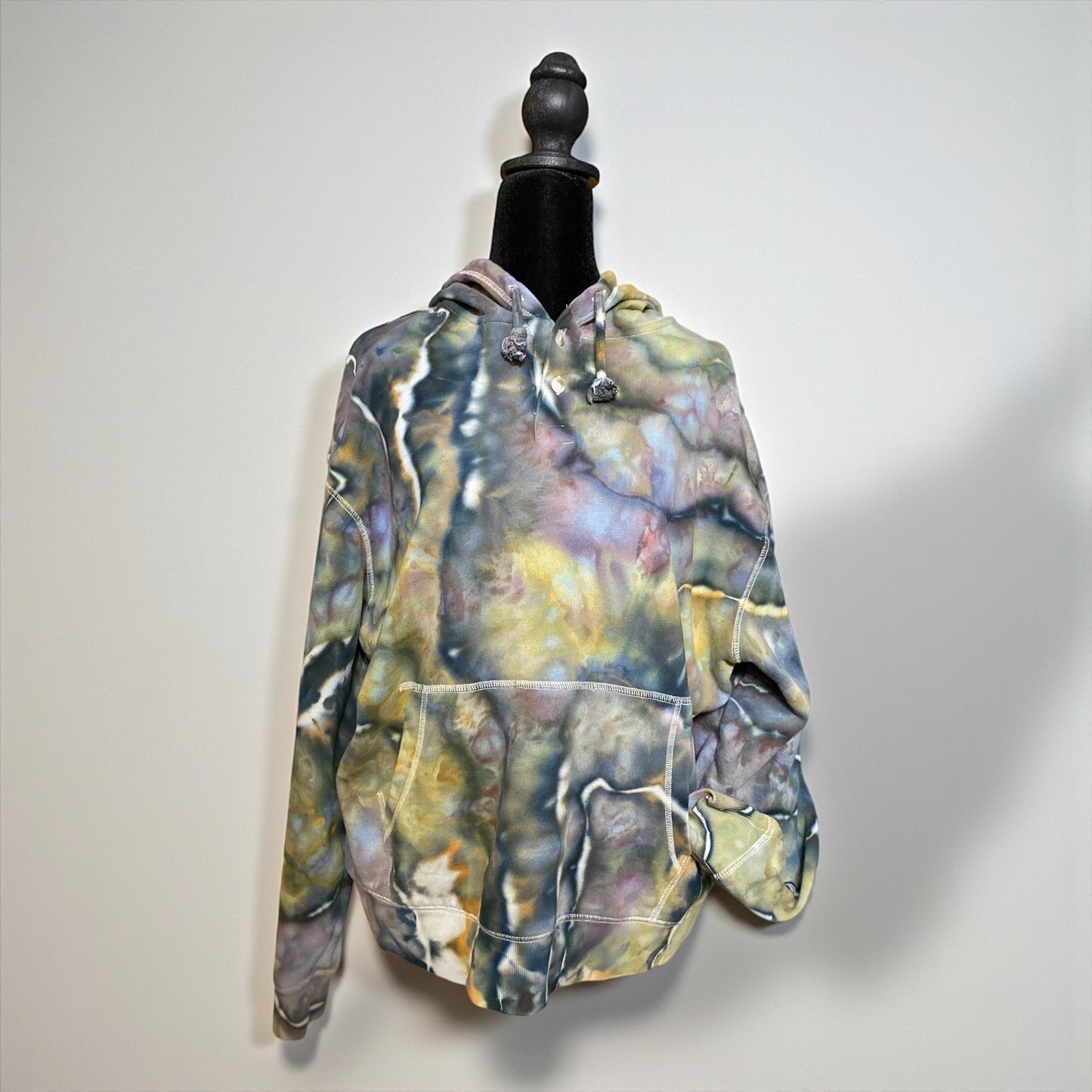 Geode Design on a French Terry Pullover Hoodie Size Large